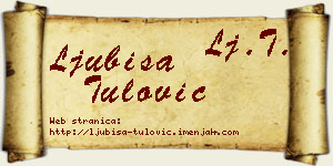 Ljubiša Tulović vizit kartica